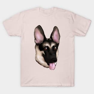 German Shepherd Dog Head T-Shirt